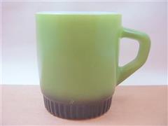 Stacking Color Mug  Avocado Olive Ribbed Bottom