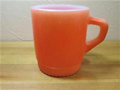 Stacking Color  Mug Orange Ribbed Bottom