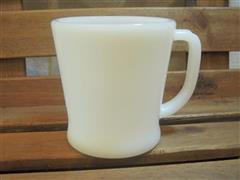 White D Handle Mug