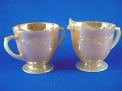 Peach Lustre Suger & Creamer　Set