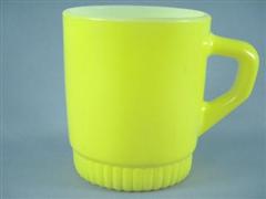 Stacking Color Mug Yellow Ribbed Bottom