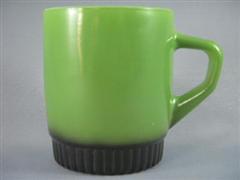 Stacking Color Mug  Avocado Olive Ribbed Bottom