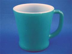 Blue Green D Handle Mug