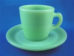 Jadeite Restaurant Ware Straight Cup & Saucer