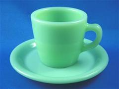 Jadeite Restaurant Ware Straight Cup＆Saucer