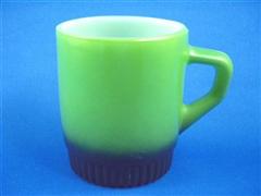 Stacking Color Mug  Avocado Olive Ribbed Bottom