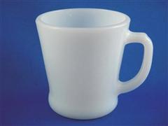 White D Handle Mug