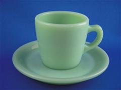 Jadeite Restaurant Ware Straight Cup & Saucer