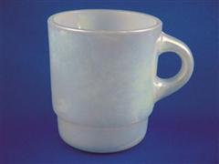 White Shell Stacking Round Handle